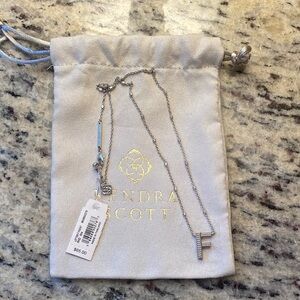 Kendra Scott Silver 'F' Initial Necklace
